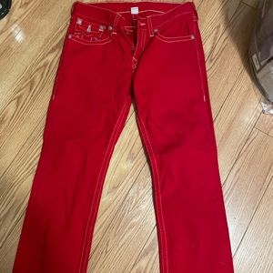 true religion red jeans